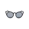 OKULARY "ROYAL CAT EYES" - CZARNE ZE SREBRNYM OK70WZ2