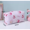 Folding oblong cosmetic bag peach KS77