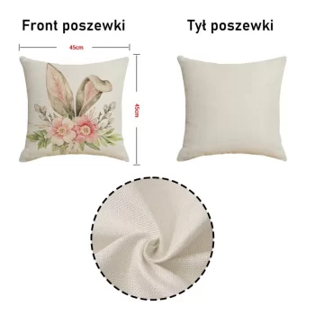 Poszewka na poduszkę 45 x 45 cm motyw wiosenny BOHO POD132