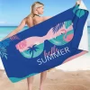 Ręcznik plażowy prostokątny niebieski HELLO SUMMER 150x70 REC54WZ9