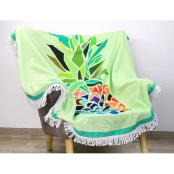 RĘCZNIK PLAŻOWY OKRĄGŁY BOHO ANANAS REC26