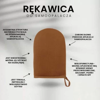 Rękawica do aplikacji samoopalacza lub balsamu GB05