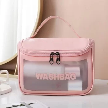 Kosmetyczka rozkładana WASHBAG kuferek różowy KS46R