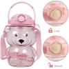 Butelka na wodę z uchwytem SWEET BEAR PINK 1000 ML BD27