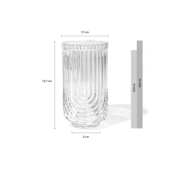 Szklanka ryflowana wysoka 420 ml grube szkło 1szt SZK64