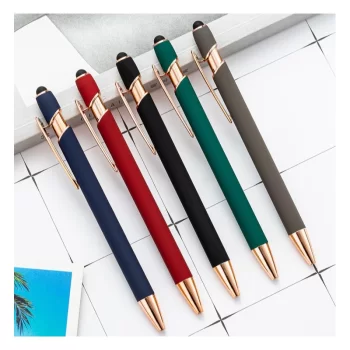 Długopis metalowy touch pen soft touch zieleń DL03