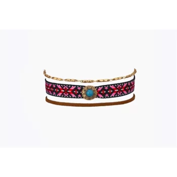 NASZYJNIK CHOKER BOHO FESTIWAL AZTECKI  N528