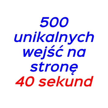 500 wejść na stronę - 40 sekund