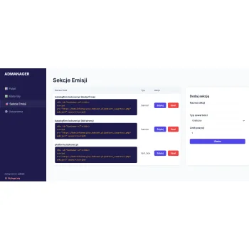 AdManader miejsca emisji reklam