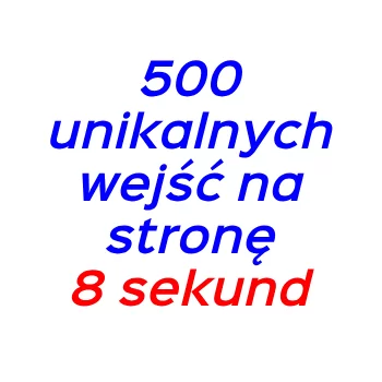 500 wejść na stronę - 8 sekund