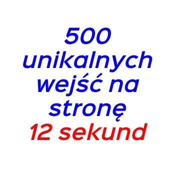 500 wejść na stronę - 12 sekund