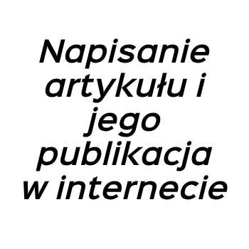 Napisanie i publikacja artykułu