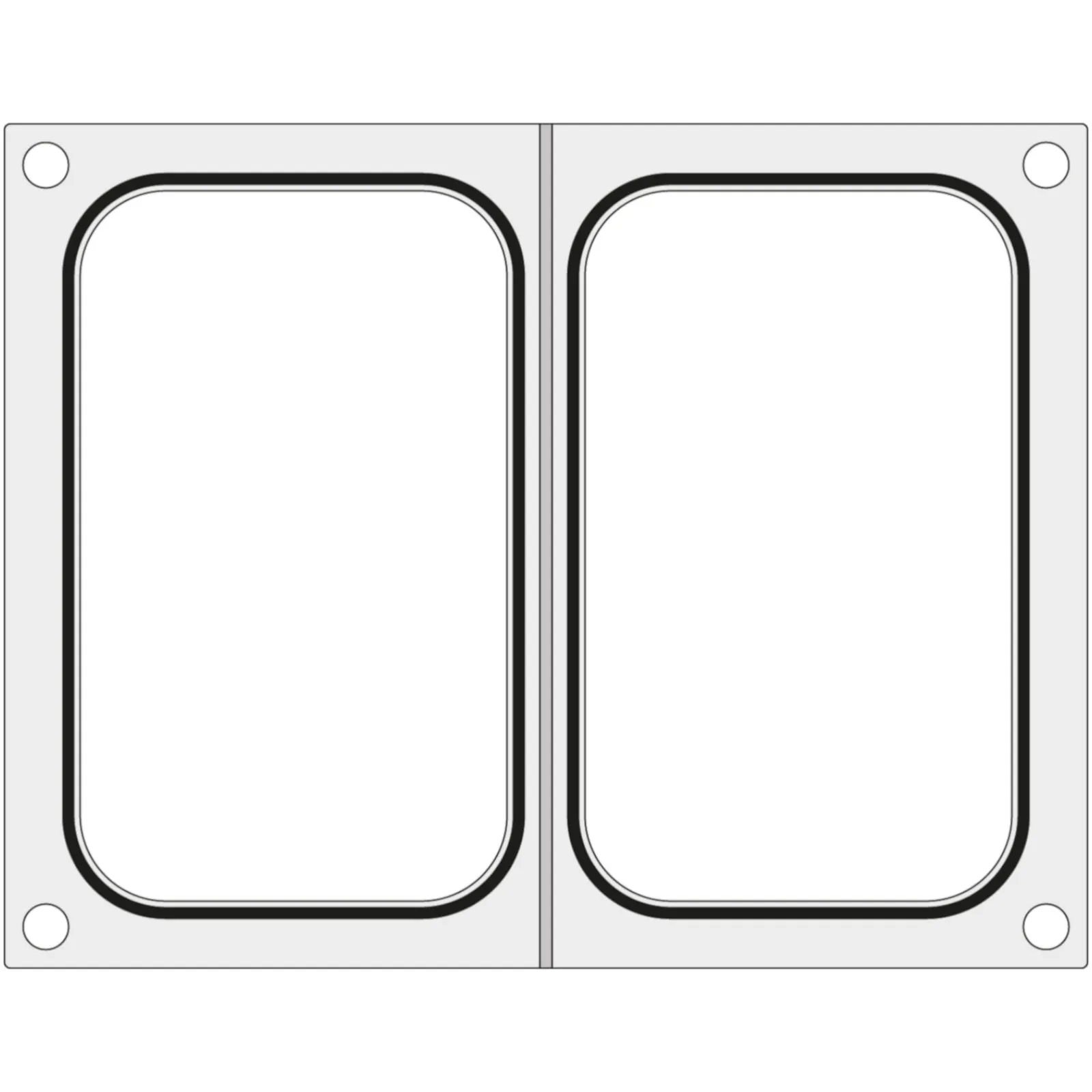 Matryca forma do zgrzewarki CAS CDS-01 na dwie tacki pojemniki 178x113 mm - Hendi 805350