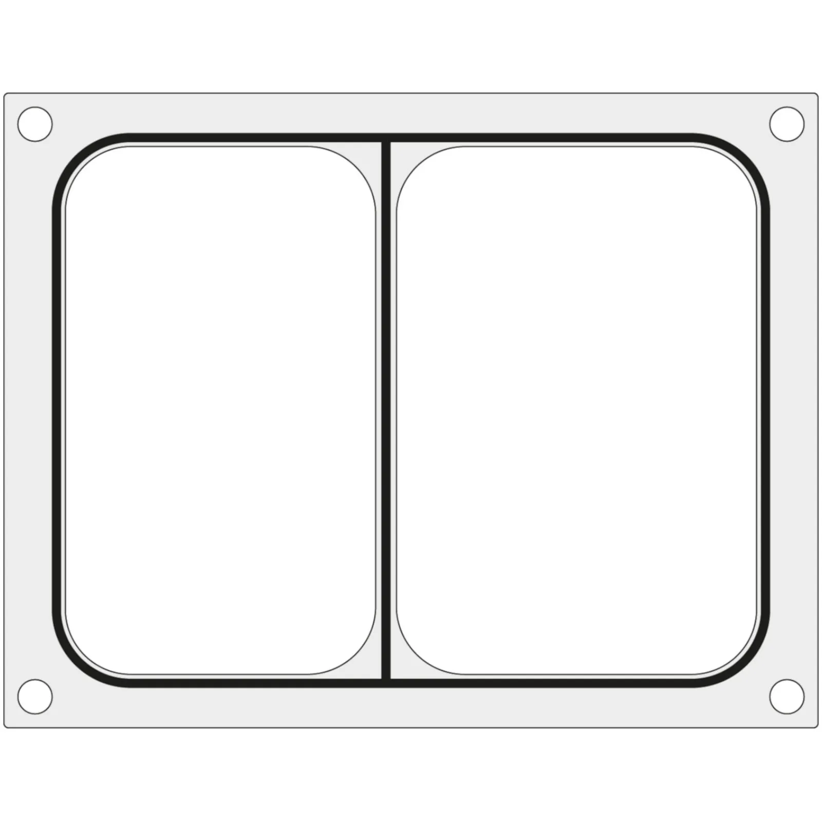 Matryca forma do zgrzewarki CAS CDS-01 na tackę dwudzielną 227x178 mm - Hendi 805398
