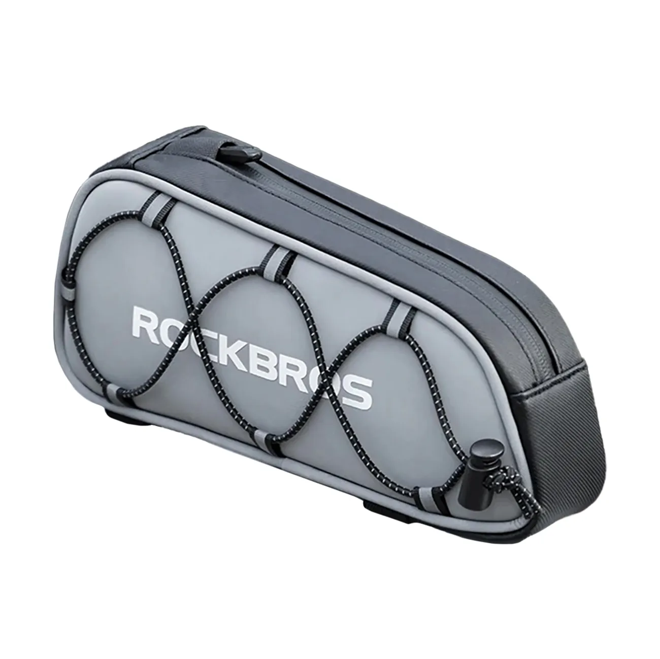 Torba sakwa rowerowa mocowana na ramę 0.9l - srebrna