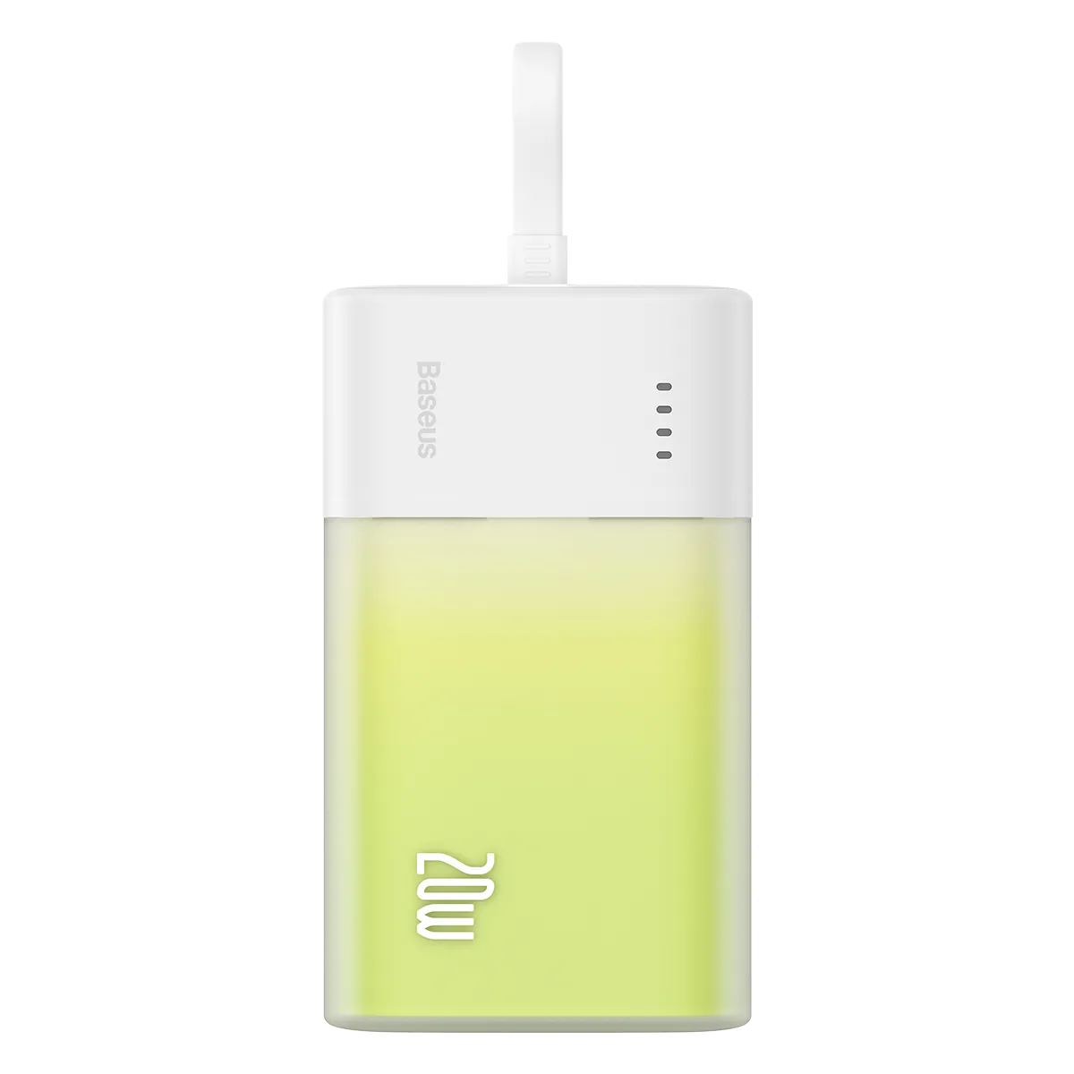 Powerbank Popsicle 5200mAh 20W z kablem Lightning 60W/20V/3A/30cm - biało-zielony