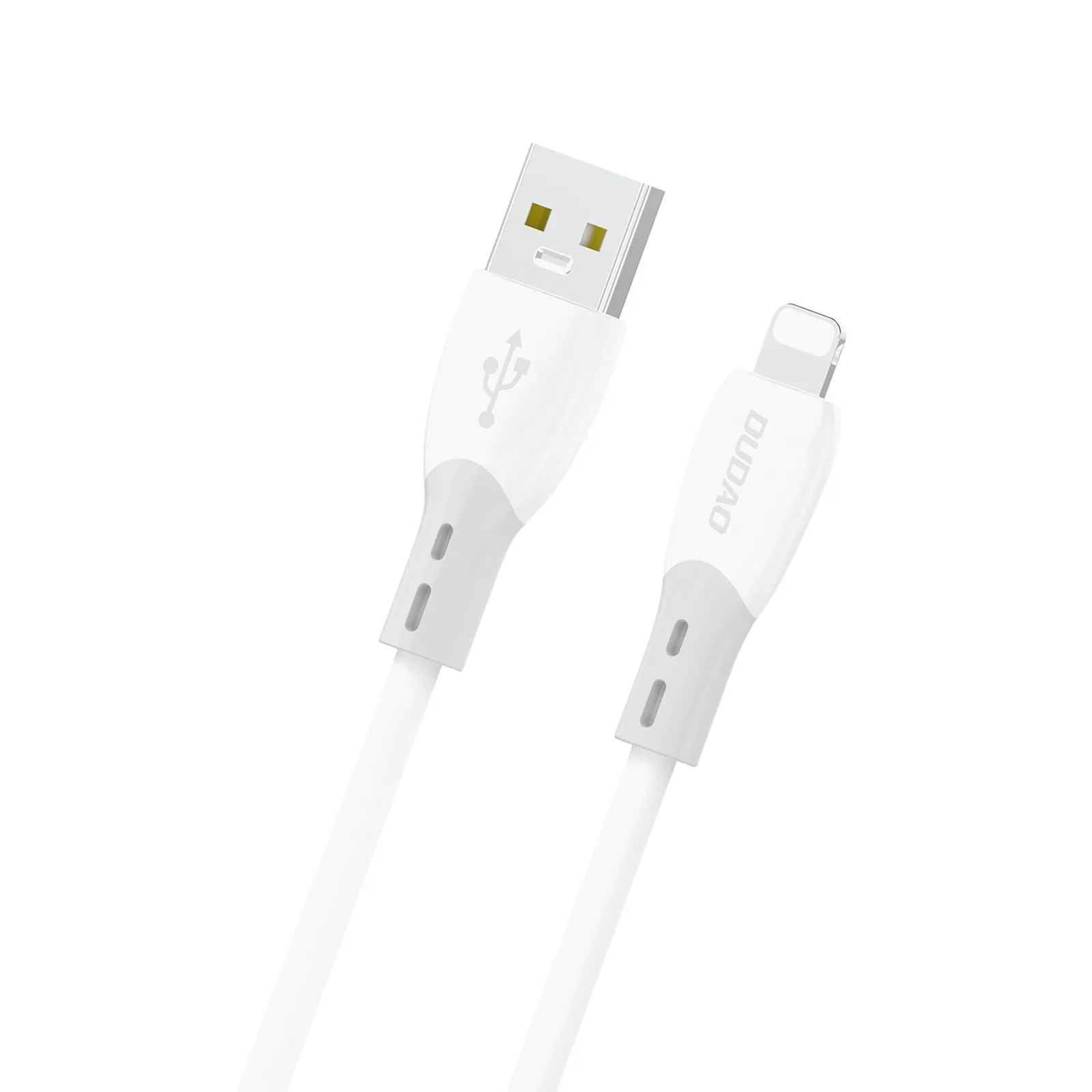 Kabel przewód z silikonowym oplotem USB-A - iPhone Lightning L25SL 30W 1m - biały
