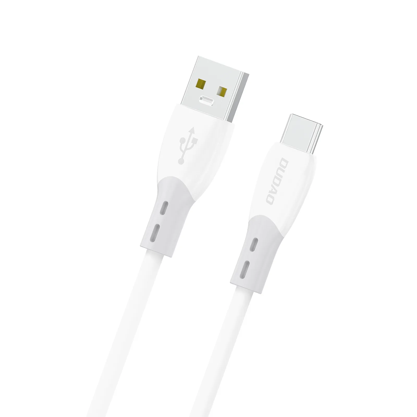 Kabel przewód z silikonowym oplotem USB-A - USB-C L25ST 5A 1m - biały