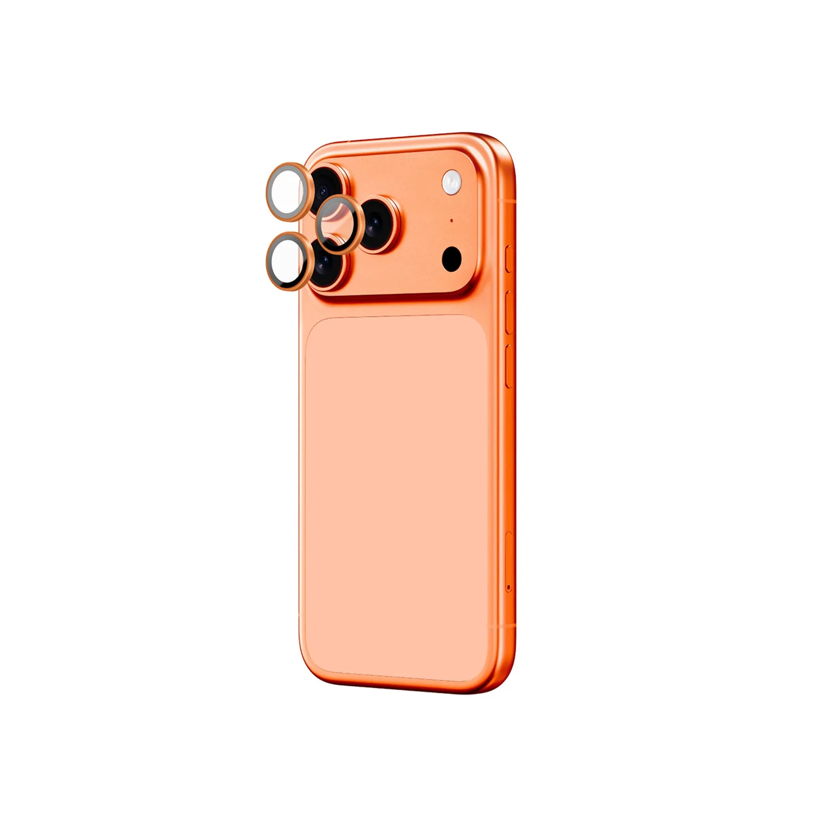 Szkło na aparat na iPhone 17 Pro / Pro Max Lens Glass - z pomarańczową ramką