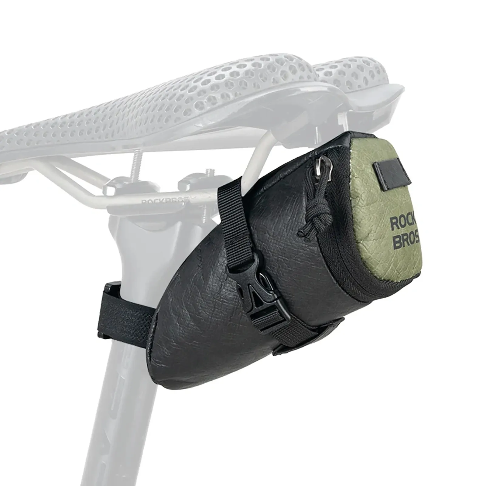 Torba rowerowa podsiodłowa 0.2L - czarno zielona