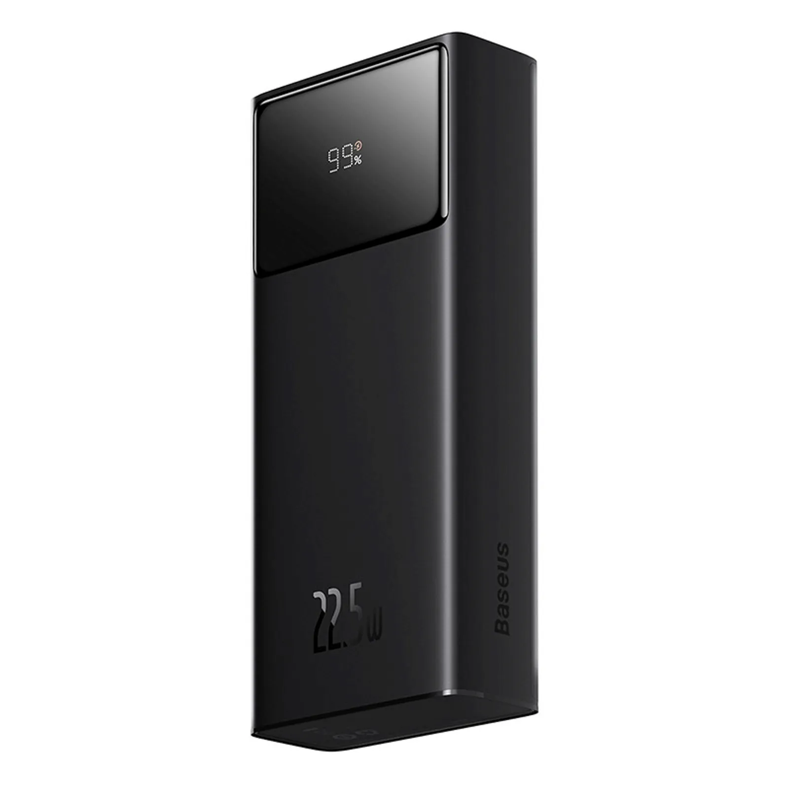 Powerbank 20000mAh USB-A USB-C z wyświetlaczem kablem 22.5W - czarny