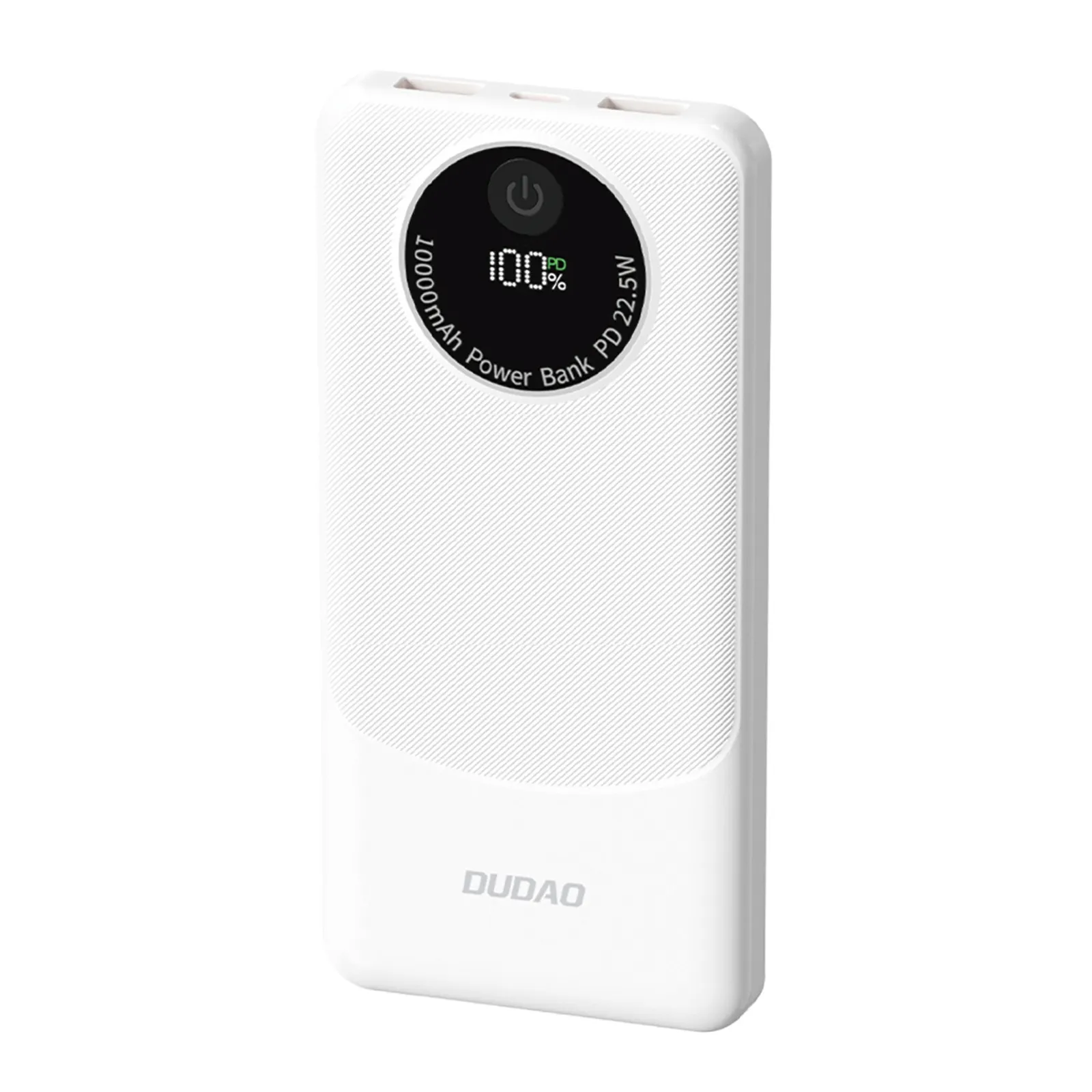 Powerbank K12 10000mAh USB-A USB-C PD 22.5W - biały
