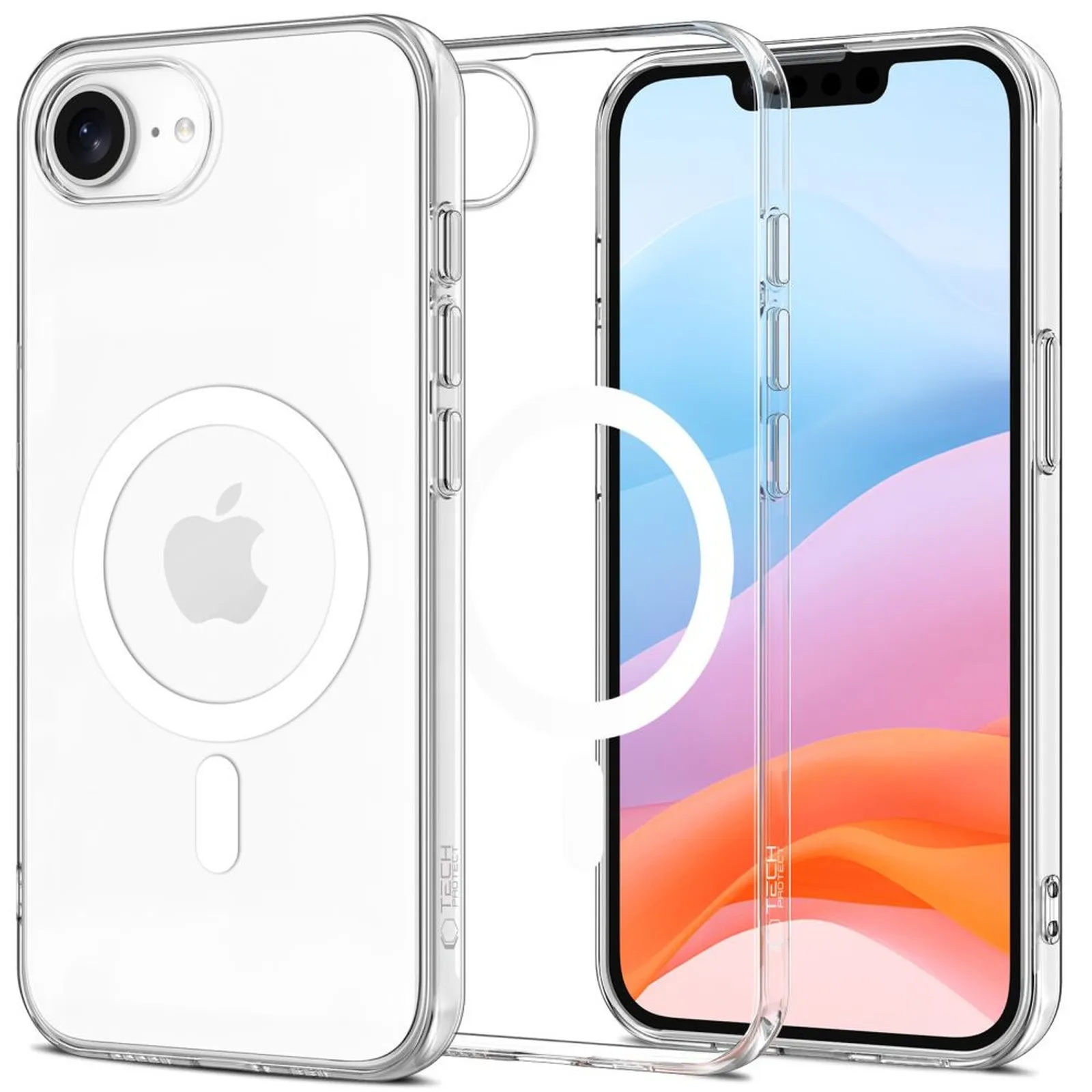 Etui pokrowiec na iPhone 16e / 17e FlexAir MagSafe - przezroczysty