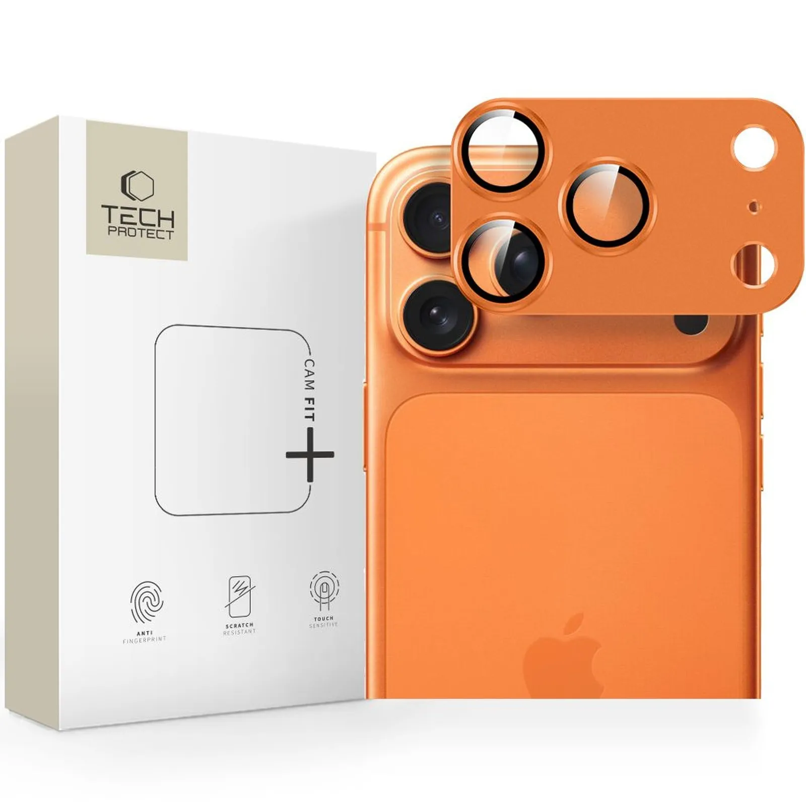 Szkło na obiektyw na iPhone 17 Pro Max Camfull Fit+ - pomarańczowe