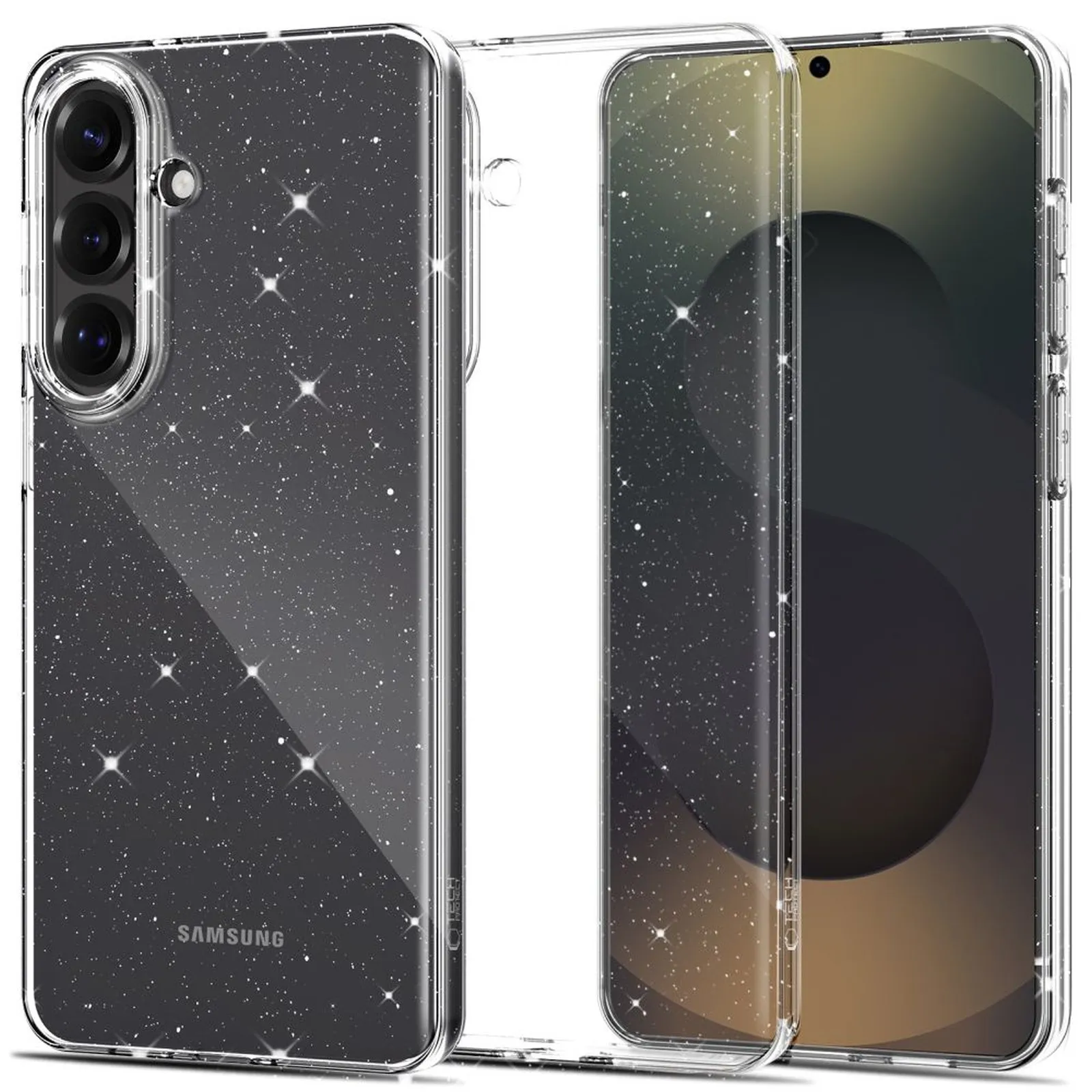 Etui pokrowiec na Samsung Galaxy S26 FlexAir - przezroczysto brokatowy