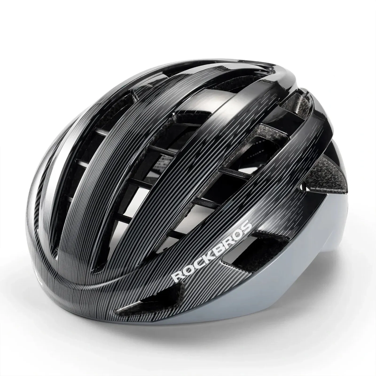 Kask rowerowy regulowany 54-58 cm - czarny