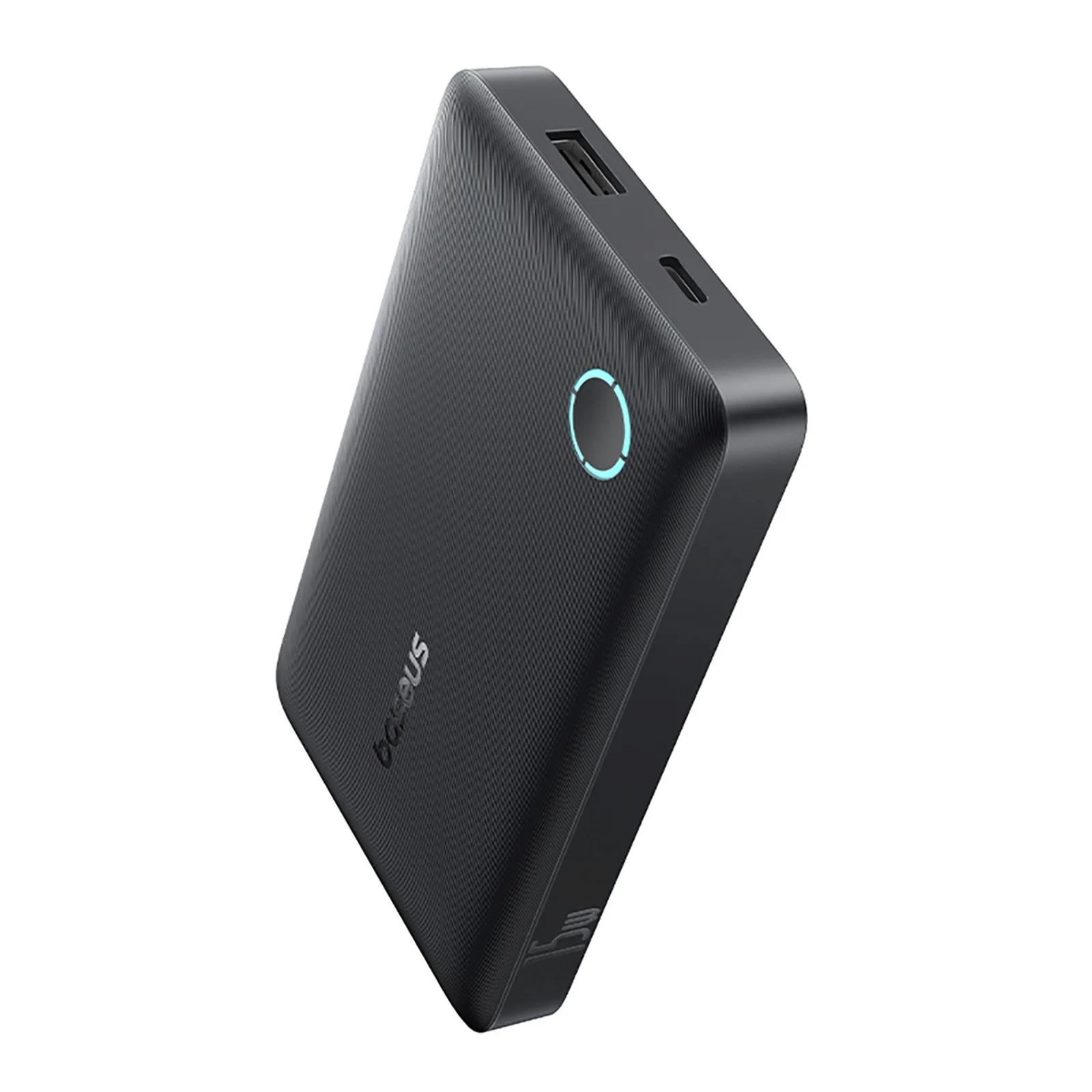 Powerbank 10000mAh 15W EnerFill FP11 z kablem USB-C 20V 3A 30cm - czarny